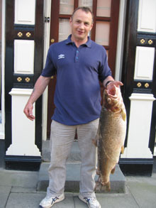 Mike Jones from Shrewsbury with his 21 lb Brown Trout